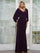 Mother of the Bride Dresses Formal Long Fitted Dress Aubergine