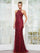 Formal Dresses Fitted Evening Long Formal Dress Wine
