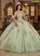 Quinceniera Dresses Applique Quinceniera Long Ball Gown Sage Lilac