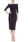 Cocktail Dresses Short Cocktail Fitted Midi Dress Black