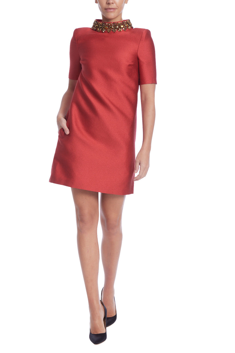 Cocktail Dresses Short Beaded Cocktail Dress Red