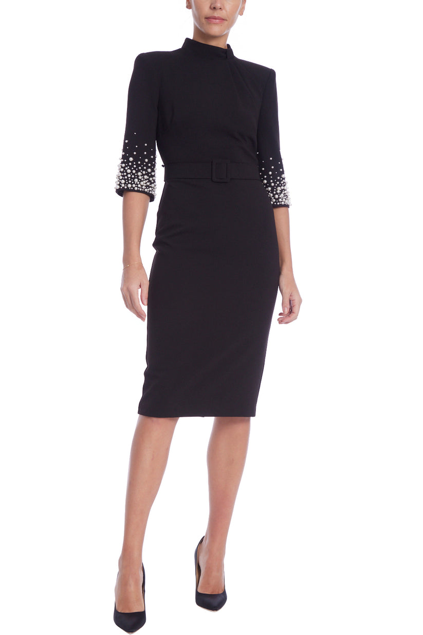Cocktail Dresses Fitted Short Knee Length Cocktail Dress Black