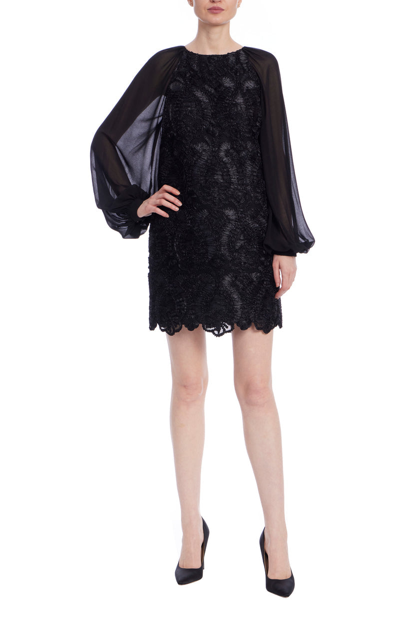 Cocktail Dresses Long Sleeve Mini Short Cocktail Dress Black