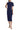Cocktail Dresses Fitted Cape Cocktail Midi Dress Navy