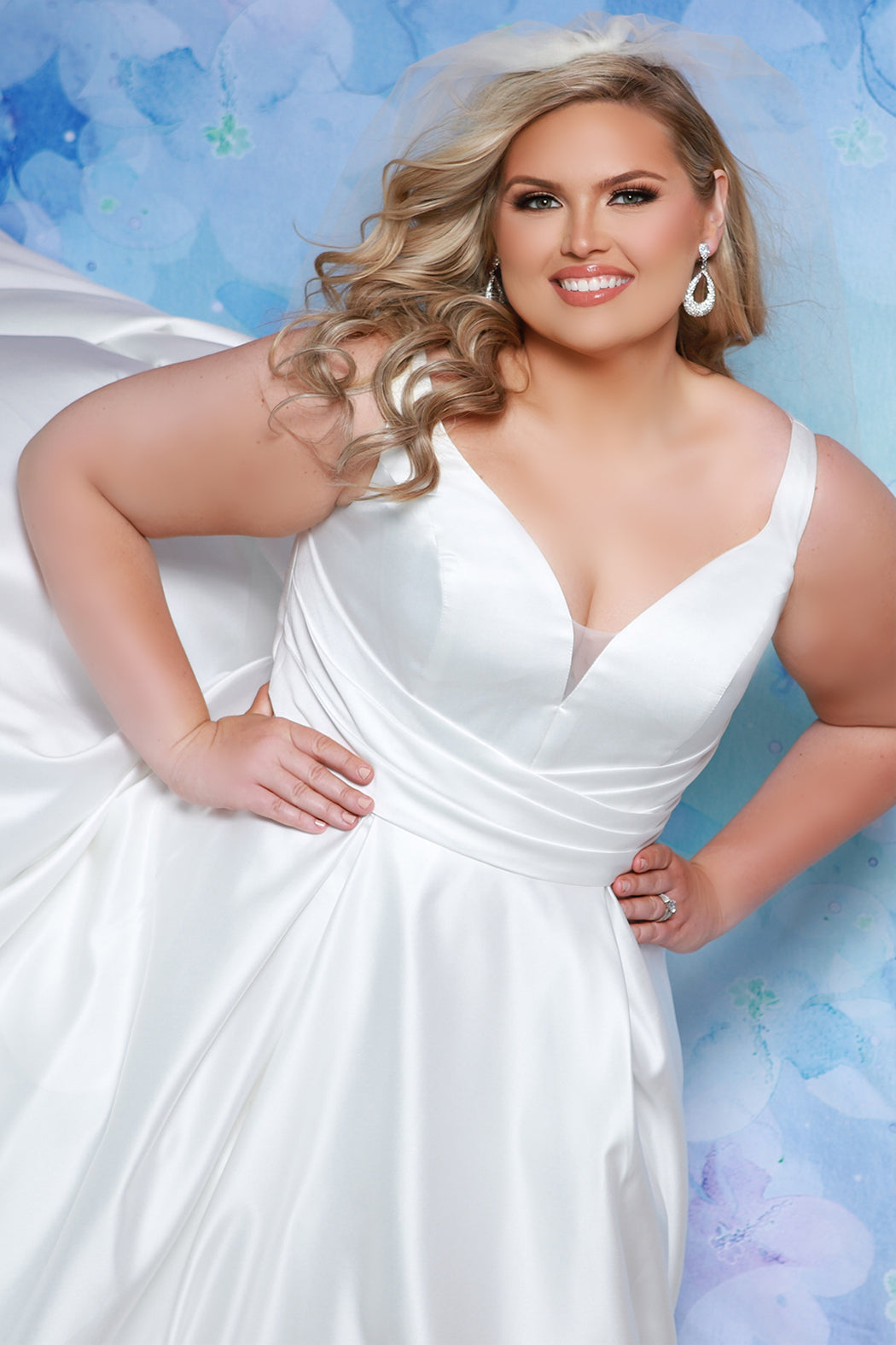 Wedding Dresses Bdidal Gown Long Fitted Pleated Wedding Dress Ivory