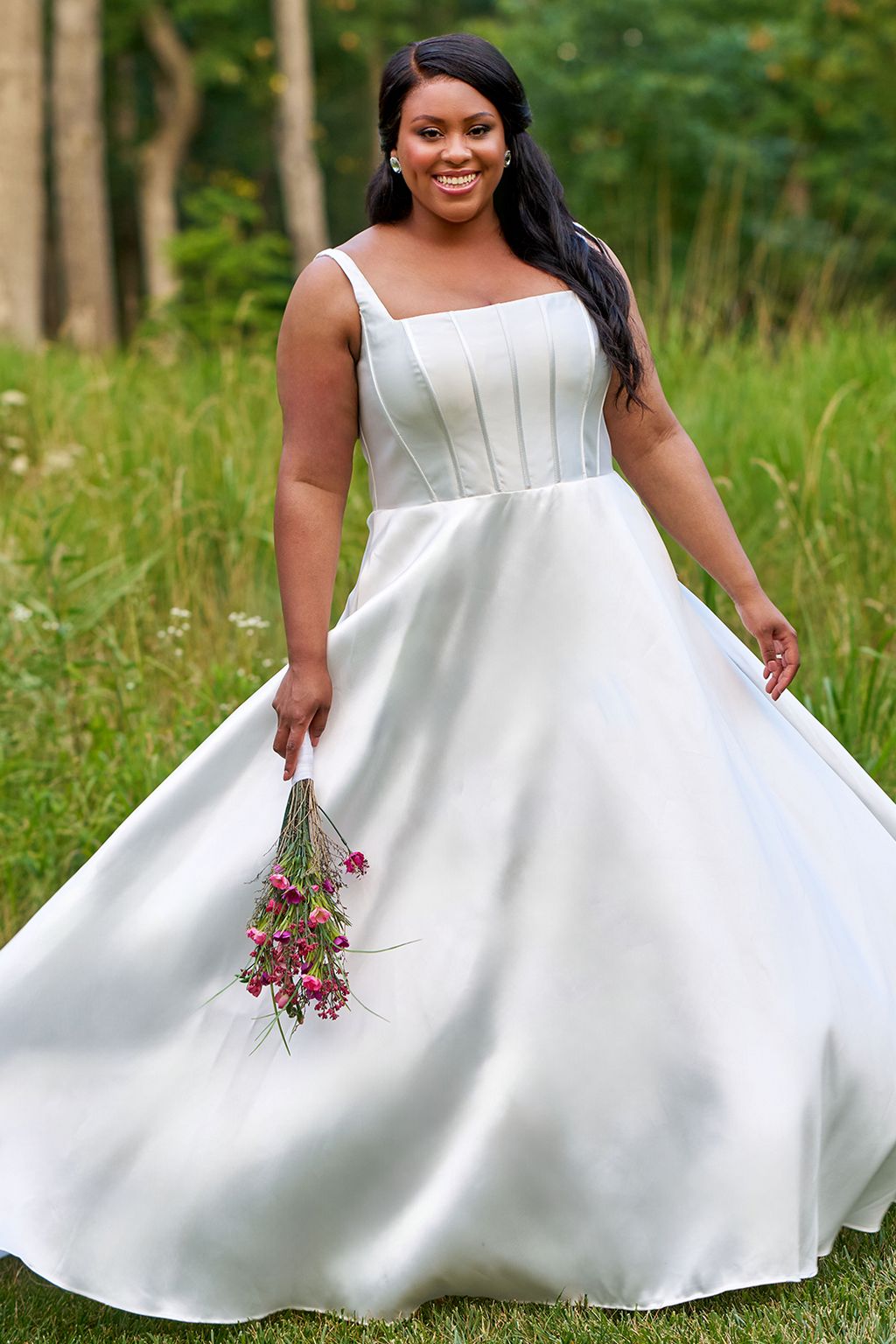 Wedding Dresses Long Bridal Gown A Line Wedding Dress Diamond White
