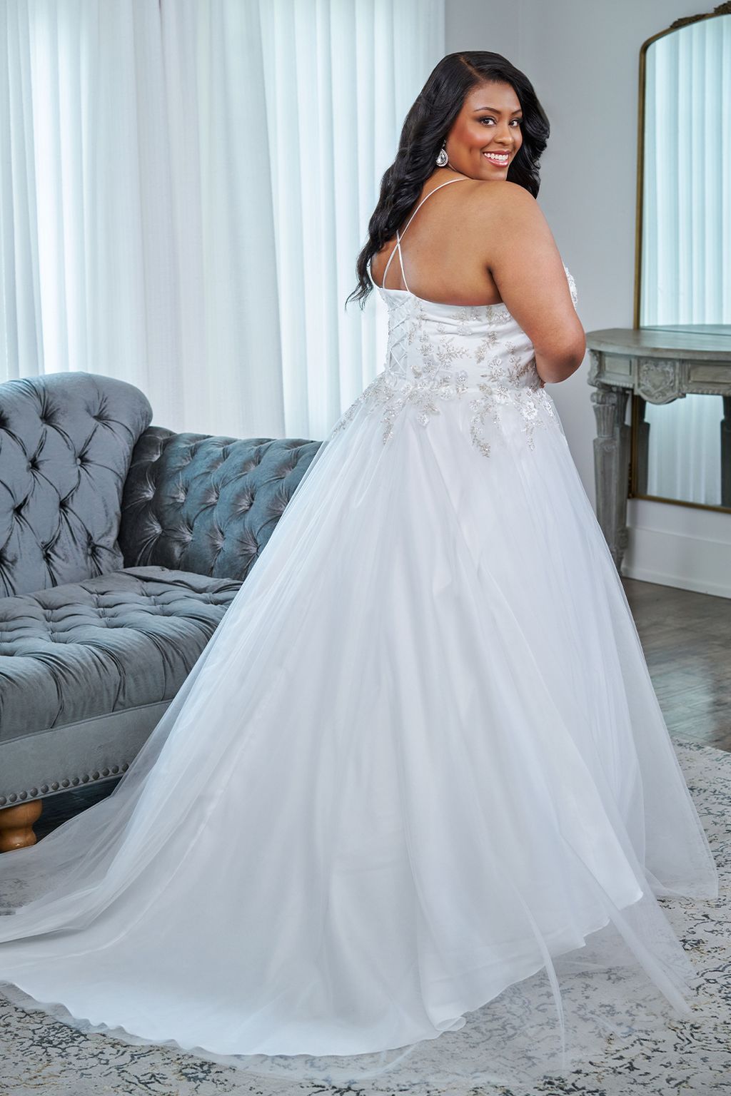 Wedding Dresses Long Ball Gown Sequin Wedding Dress Ivory/Silver