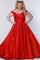 Long Off Shoulder Plus Size Prom Dress Ruby