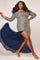Long Sleeve Plus Size Formal Dress Blue Blitz