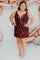 Plus Size Short Homecoming Dress Burgundy