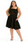 Plus Size Dresses Plus Size A Line Corset Short Homecoming Dress Black