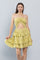 Cocktail Dresses Short Halter Neck Mini Ruffle Dress Lime