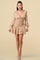 Cocktail Dresses Long Sleeve V Neck Mini Skirt Dress Khaki