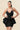 Cocktail Dresses Short Spaghetti Strap Side Ruffle Fitted Dress Black