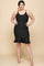 Cocktail Dresses Short Plus Size Fitted Dress Black