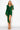Cocktail Dresses Fitted Long Sleeve Glittery Drape Mini Dress Green