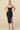 Cocktail Dresses Spaghetti Strap Fitted Slit Midi Length Dress Black