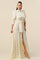Formal Dresses Long 3/4 Sleeve Slit Maxi Dress Champagne