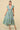 Formal Dresses V Neck Waist Cutout Printed Midi Dress Green/Blue