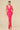 Formal Dresses Long V Neck Waist Twisted Dress Hot Pink