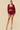 Pant Suit Glittery Sequined Jacket Crop Top Short Set Burgundy