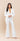 Pant Suit Long Sleeve Button Detail Jacket Pant Set Off White