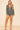 Pant Suit Tweed Self Belt Deep V Neck Jacket Short Set Black Combo