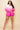 Pant Suit Plus Size Ombre Tailored Blazer Shorts Set Fuchsia Ombre