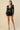 Pant Suit Glitter Rose Floral Print Puff Sleeve Jacket Romper Short Set Black Gold