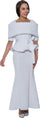 Plus Size Dresses Plus Size Mother of the Bride Peplum Long Dress White