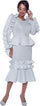 Mother of the Bride Dresses Ruffle Mother of the Bride Long Sleeve Dress White