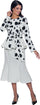 Mother of the Bride Dresses Long Sleeve Mother of the Bride Polka Dots Dress Black/White