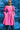 Cocktail Dresses Long Sleeve V Neck Popcorn Short Dress Pink
