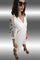 Cocktail Dresses Embroidered Fringe Sleeve Button Down Short Dress White