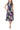 Cocktail Dresses Pleated Short Cocktail Floral Print Midi Dress Navy Purple