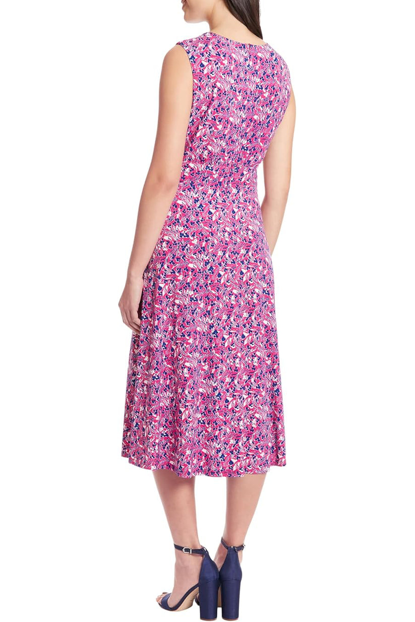 Cocktail Dresses Short Ruched Front Multi Cocktail Dress BERRY WHITE