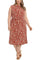 Plus Size Dresses Short Midi Length Cocktail Plus Size Dress Rust