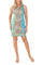 Cocktail Dresses Printed Short Cocktail Dress SEAFOAM AQUA GOLDEN TERMERIC