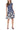 Cocktail Dresses Short Floral Print Cocktail A Line Dress Navy Ivory