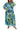 Plus Size Dresses Long Formal Floral Print Plus Size Dress Sage Blue