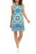Cocktail Dresses Short Cocktail Printed Mini Dress White Blue