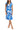 Cocktail Dresses Short Printed Floral Knee Length Cocktail Dress Ivory Blue