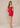 Cocktail Dresses Short Fitted Leg Slit Cocktail Dress Deep Red