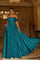 Prom Dresses A Line Long Pleated Formal Prom Dress  Turquoise
