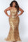 Plus Size Dresses Long Mermaid Formal Plus Size Prom Dress Gold
