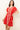 Cocktail Dresses Short Print V Neck Embroidered Dress Red
