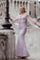 Prom Dresses Beaded Mermaid Long Formal Prom Dress Tea Rose