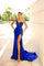 Prom Dresses Long Formal Floral Lace Prom Dress Royal Blue