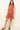 Cocktail Dresses Short Flutter Sleeve Tiered Print Dress Rust