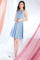 Cocktail Dresses Short Halter A Line Dress Blue